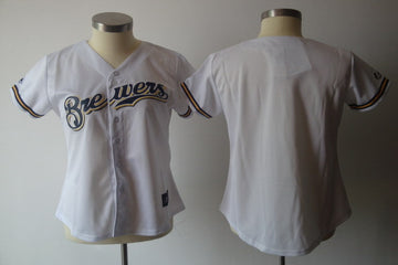 Custom Milwaukee Brewers white jersey
