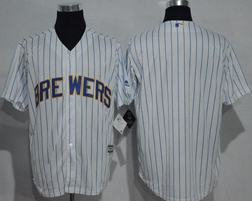 Blank White Milwaukee Brewers blue jersey
