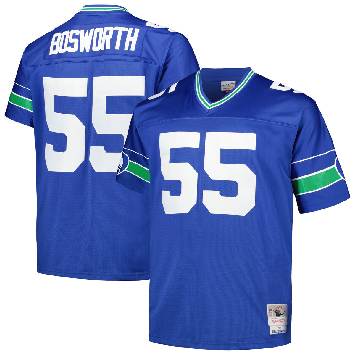 Brian Bosworth Seattle Seahawks royal jersey