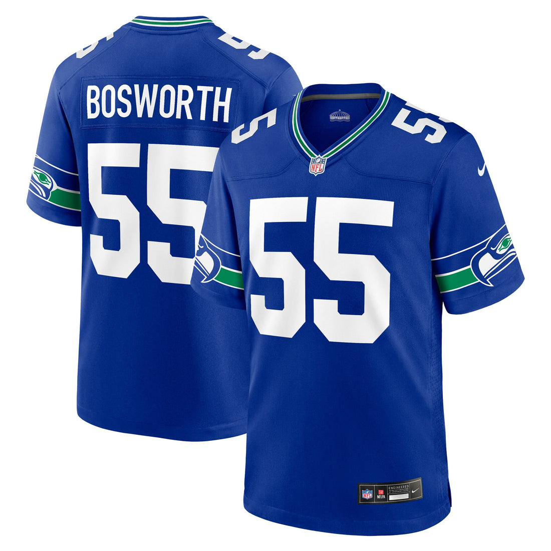 Brian Bosworth Seattle Seahawks royal Throwback jersey