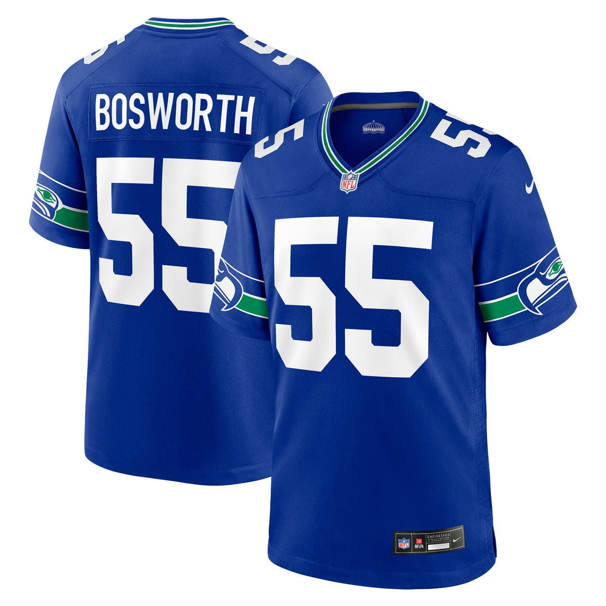 Brian Bosworth Seattle Seahawks royal Throwback jersey