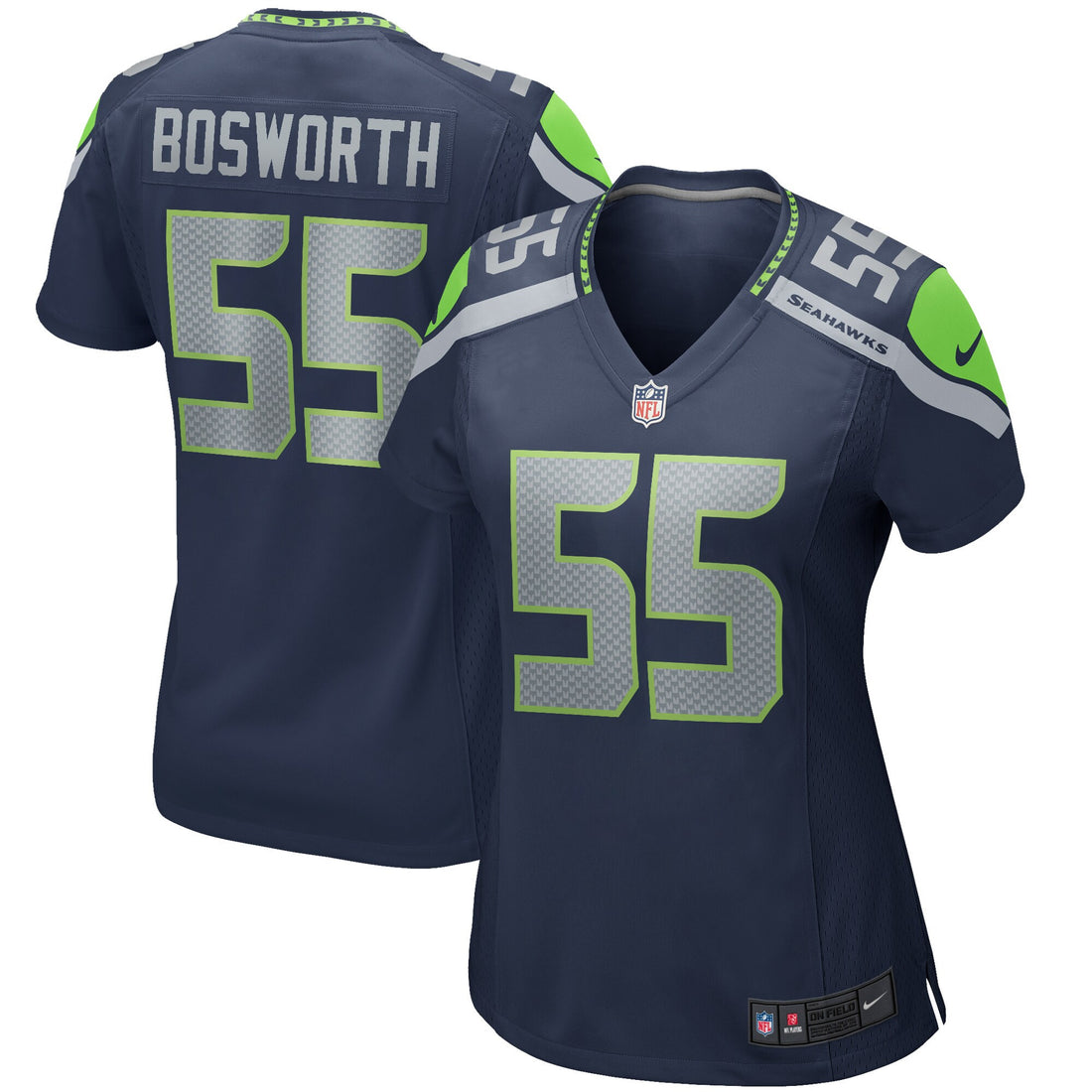 Brian Bosworth Seattle Seahawks navy Game jersey