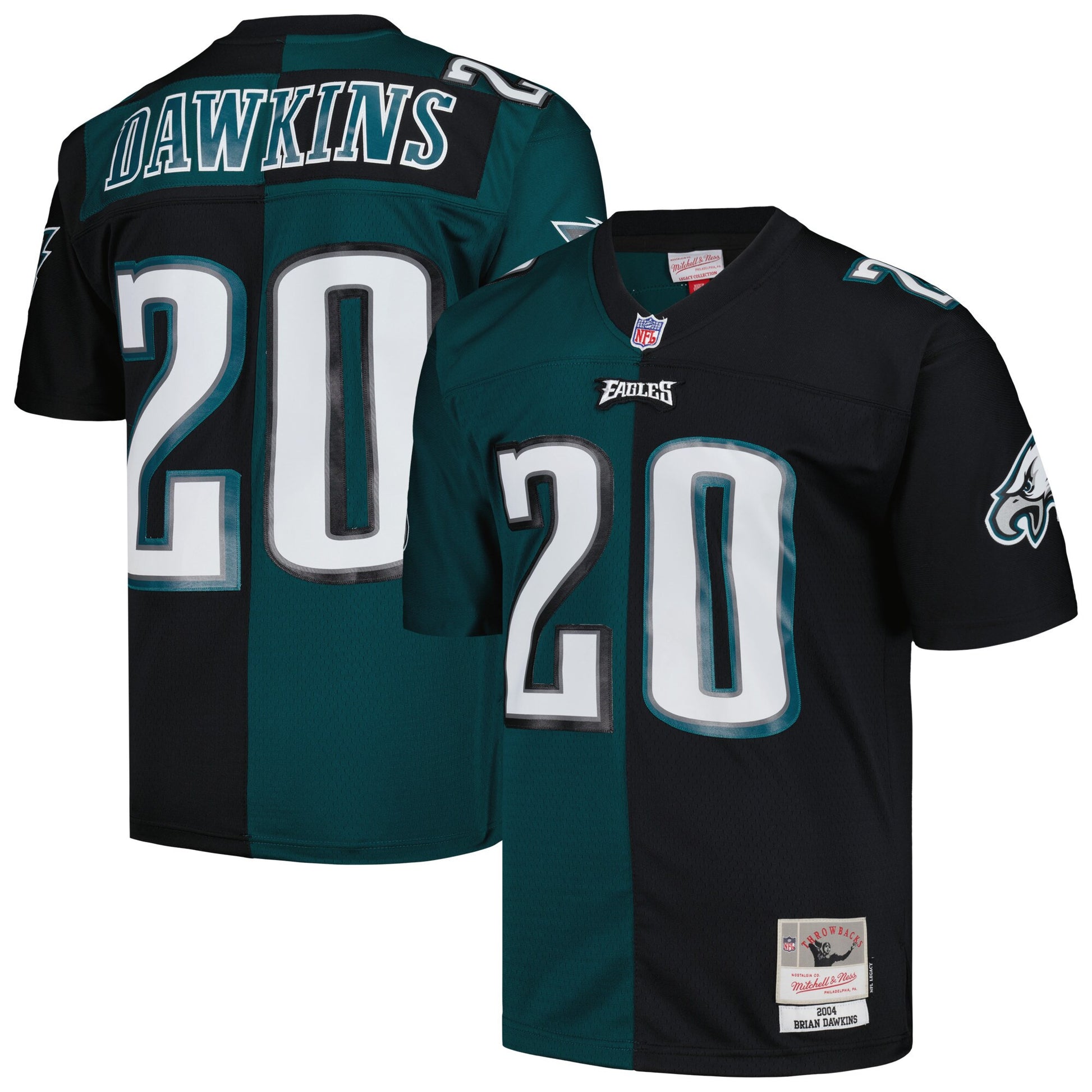 Brian Dawkins Philadelphia Eagles green Split jersey