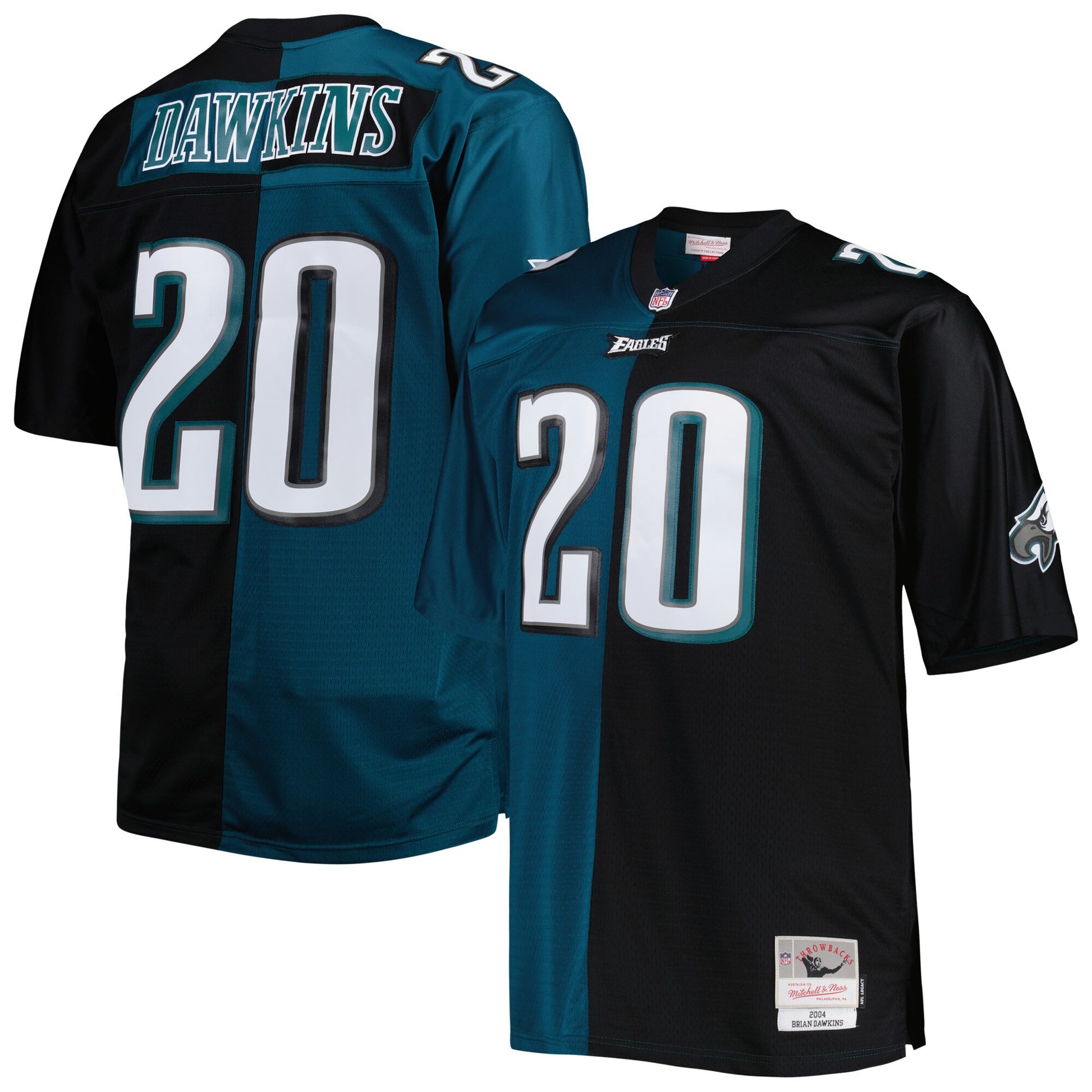 Brian Dawkins Philadelphia Eagles green Split jersey