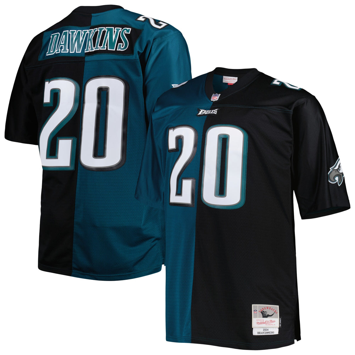 Brian Dawkins Philadelphia Eagles green Split jersey