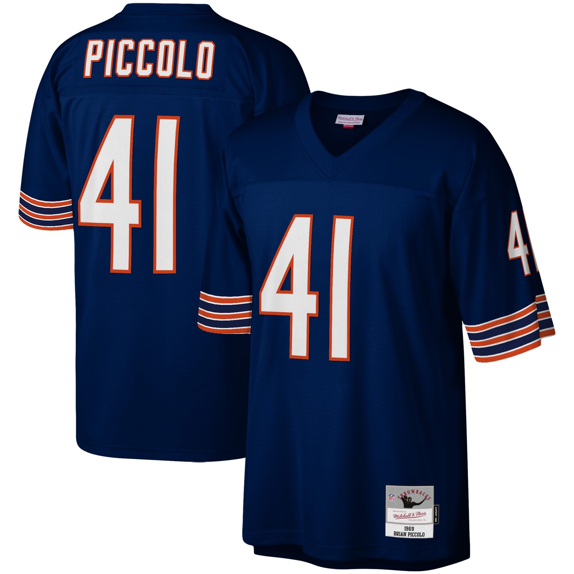 Brian Piccolo Chicago Bears navy jersey