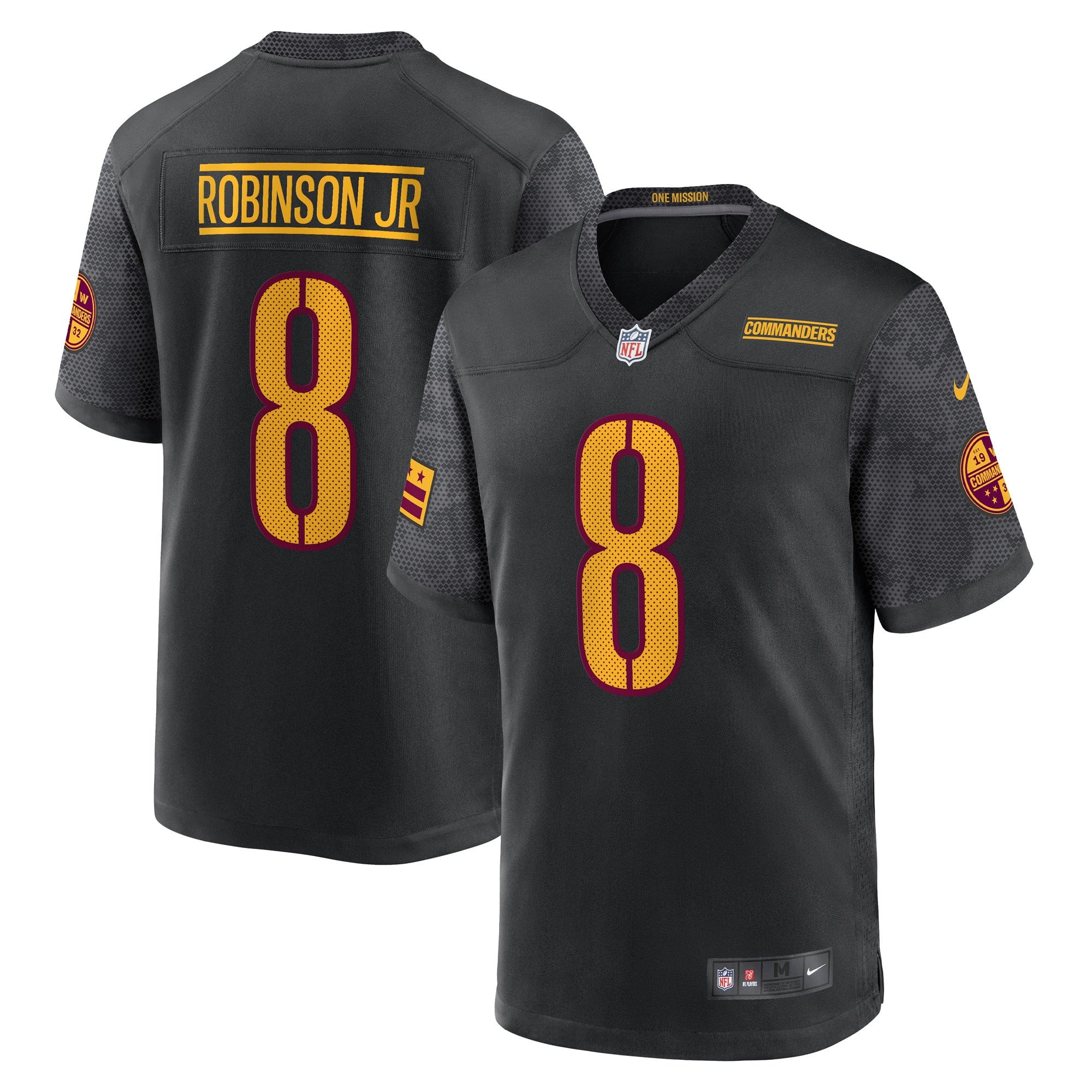 Brian Robinson Jr Washington Commanders black Alternate jersey