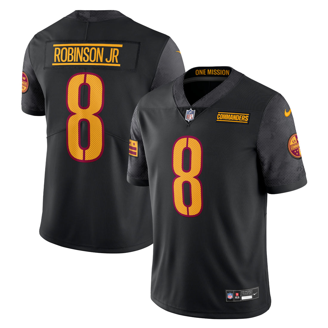 Brian Robinson Jr Washington Commanders black Untouchable jersey