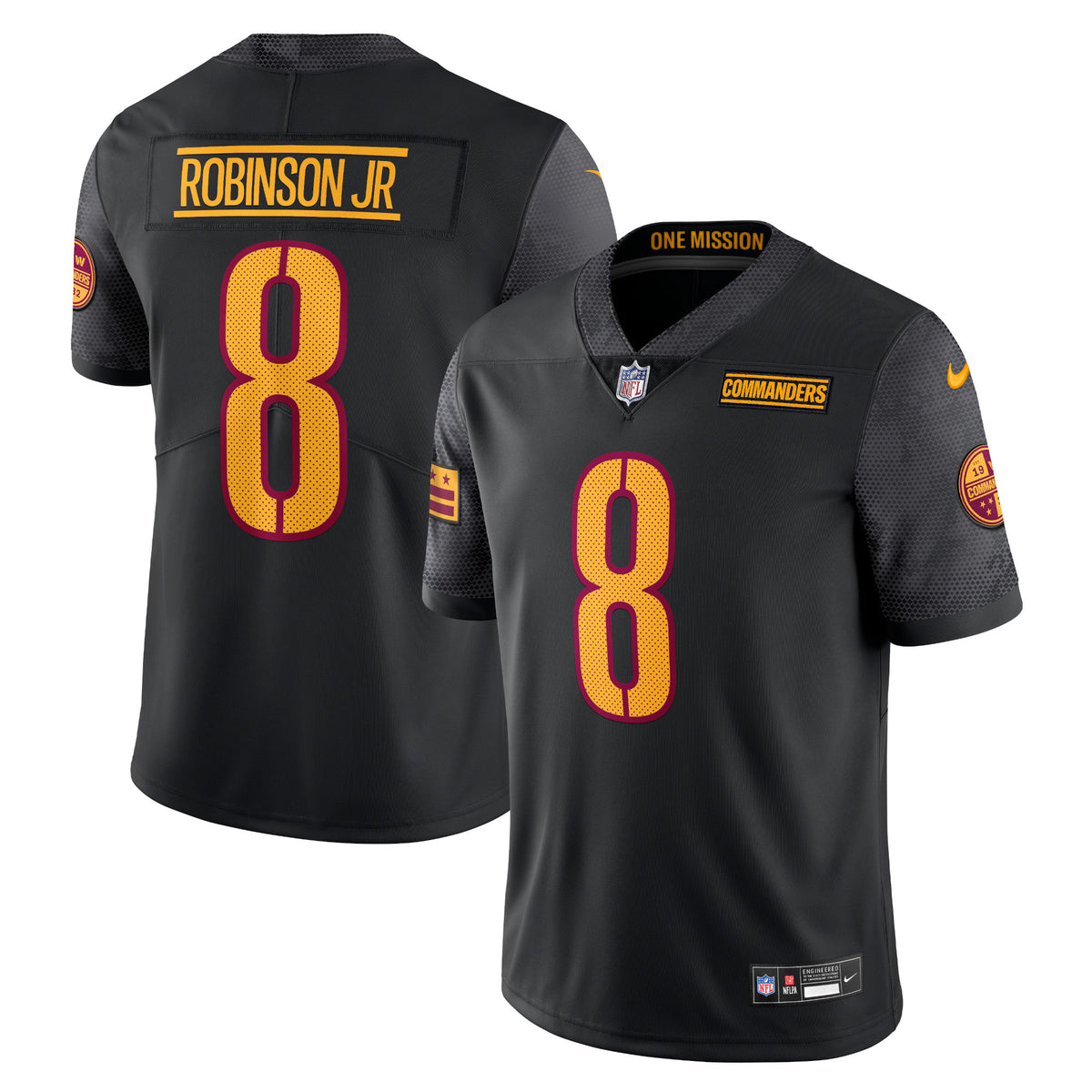 Brian Robinson Jr Washington Commanders black Untouchable jersey