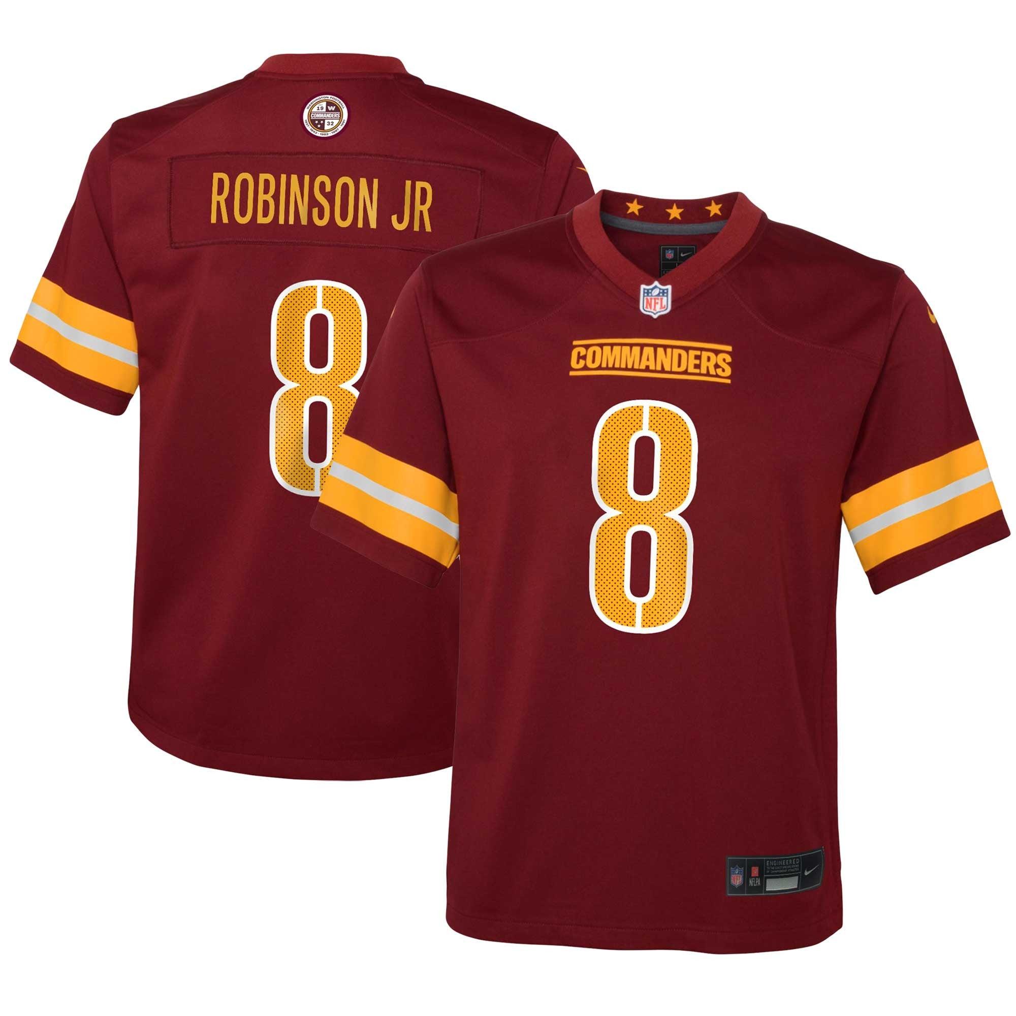 Brian Robinson Jr Washington Commanders burgundy jersey