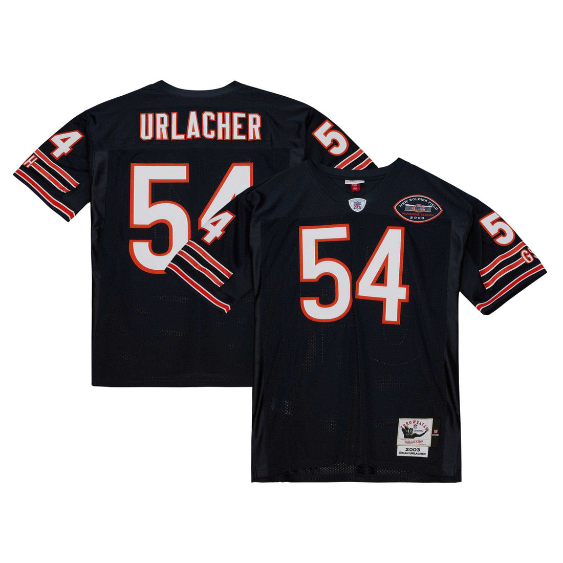 Brian Urlacher Chicago Bears navy Throwback jersey