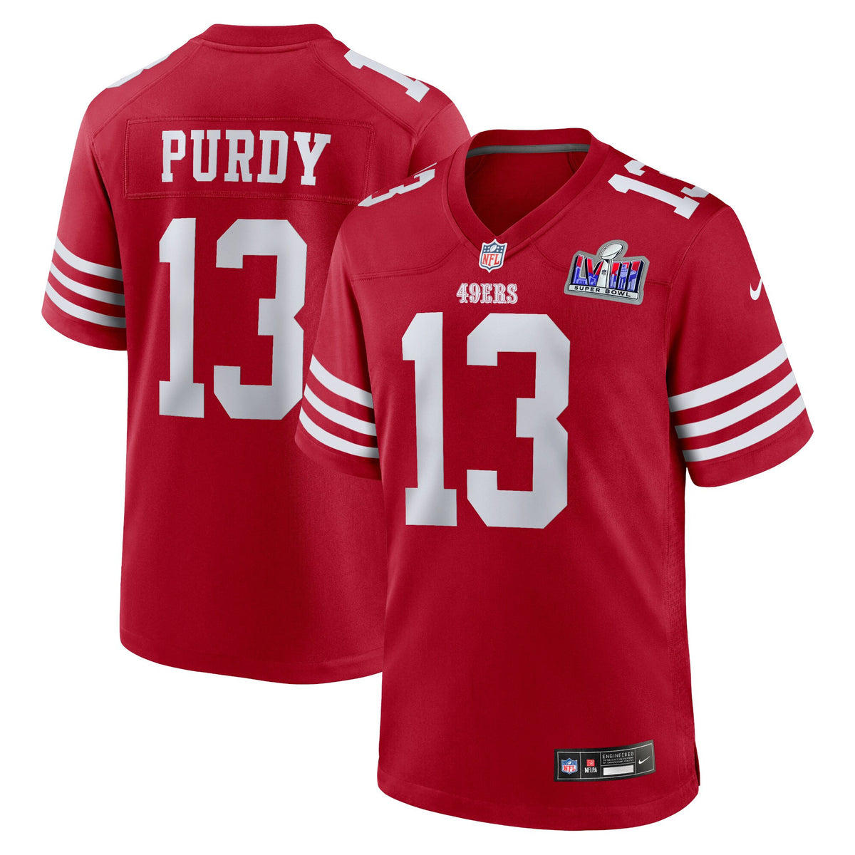 Brock Purdy Super Bowl Lviii San Francisco 49ers scarlet jersey
