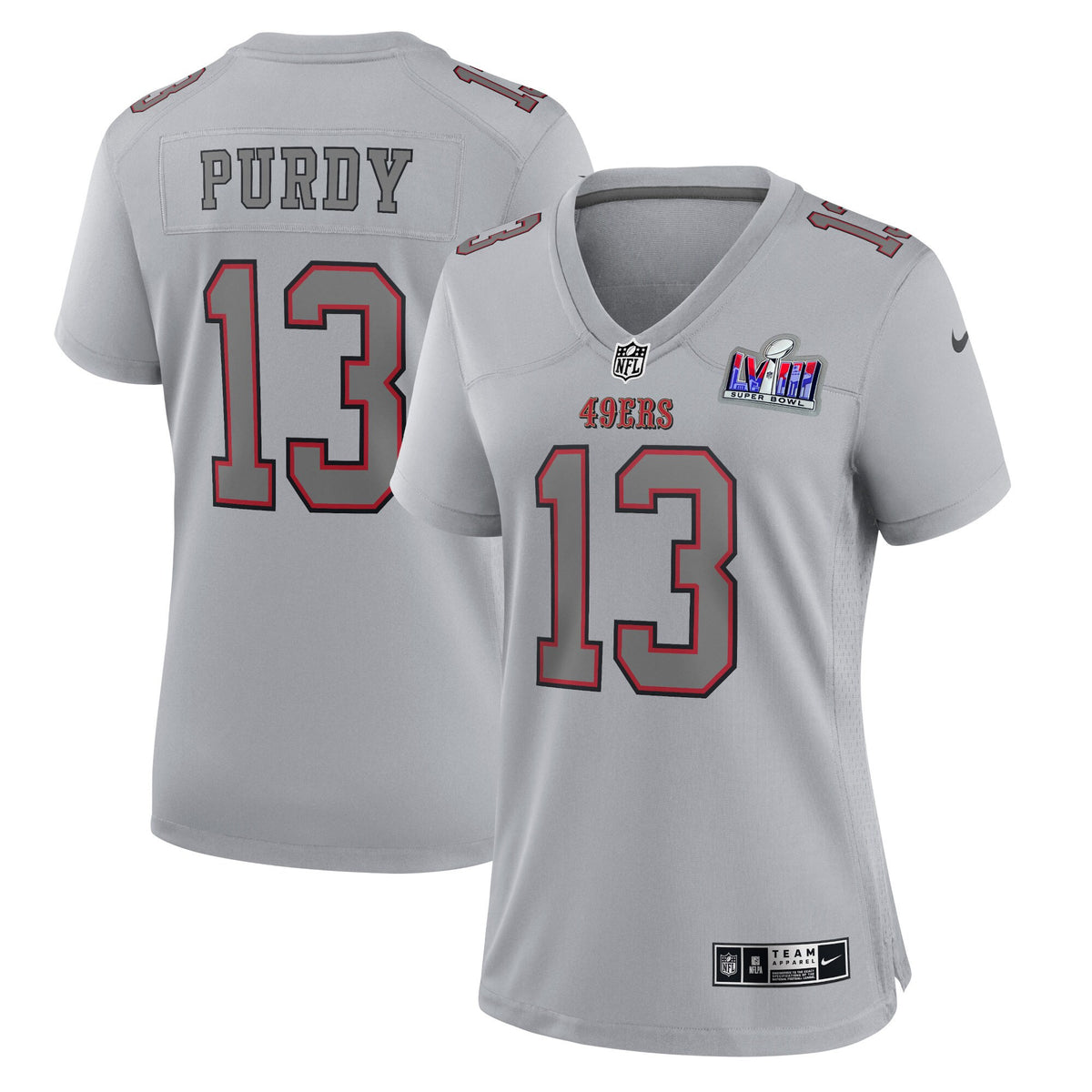 Brock Purdy Super Bowl Lviii Atmosphere San Francisco 49ers gray Fashion jersey
