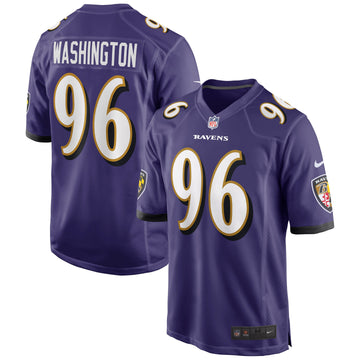 Broderick Washington Baltimore Ravens purple Game jersey