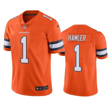 KJ Hamler Denver Broncos orange Color Rush jersey