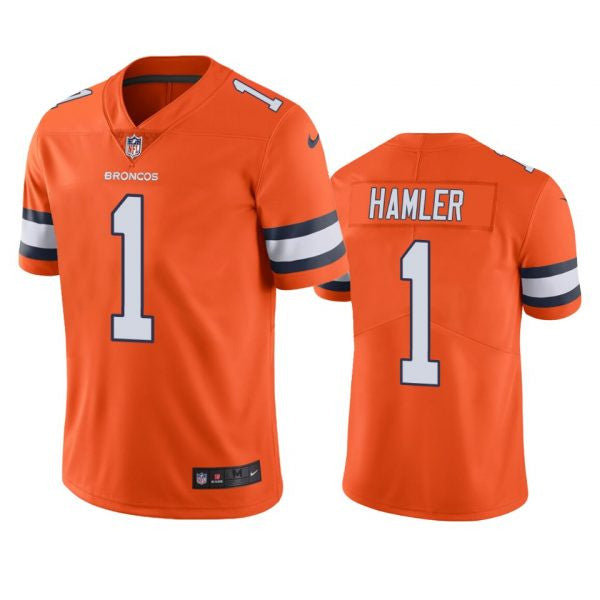 KJ Hamler Denver Broncos orange Color Rush jersey