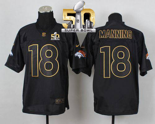 Peyton Manning Denver Broncos black Elite jersey