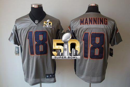 Peyton Manning Denver Broncos grey Elite jersey