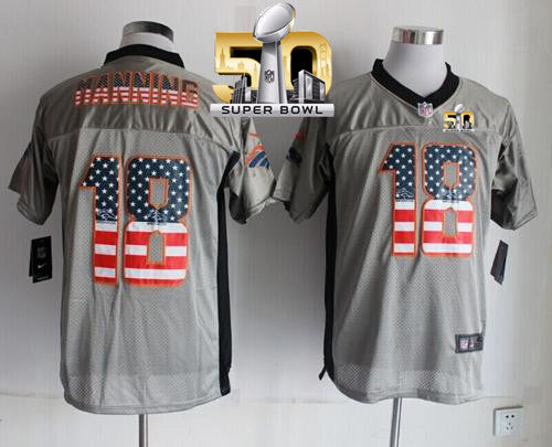 Peyton Manning Denver Broncos grey Elite jersey