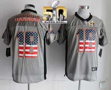 Peyton Manning Denver Broncos grey Elite jersey