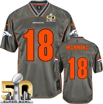 Peyton Manning Denver Broncos grey Vapor jersey