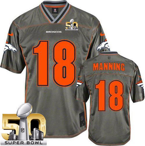 Peyton Manning Denver Broncos grey Vapor jersey