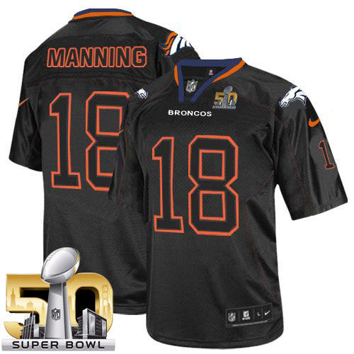 Peyton Manning Denver Broncos black Elite jersey