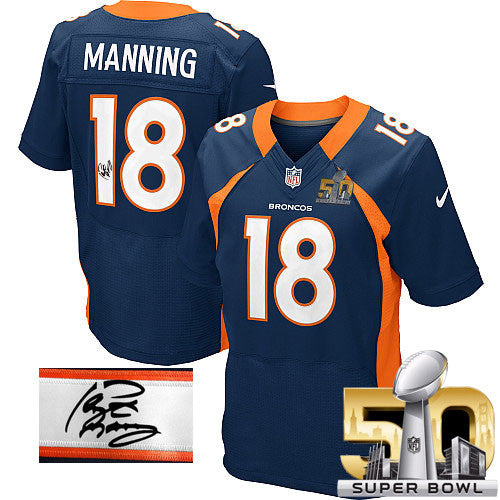 Peyton Manning Denver Broncos navy Elite jersey