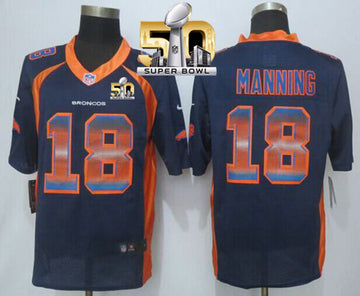 Peyton Manning Denver Broncos navy Limited jersey