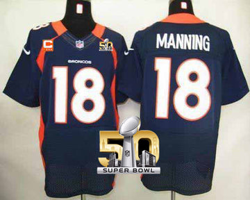 Peyton Manning Denver Broncos navy Elite jersey