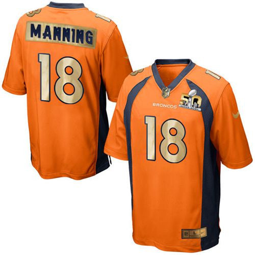 Peyton Manning Denver Broncos orange Game jersey