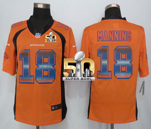Peyton Manning Denver Broncos orange Limited jersey