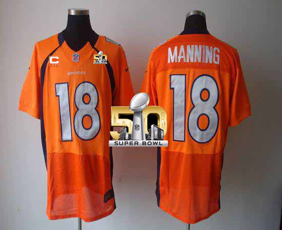 Peyton Manning Denver Broncos orange Elite jersey