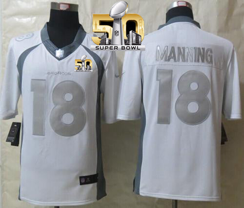 Peyton Manning Denver Broncos white Limited jersey