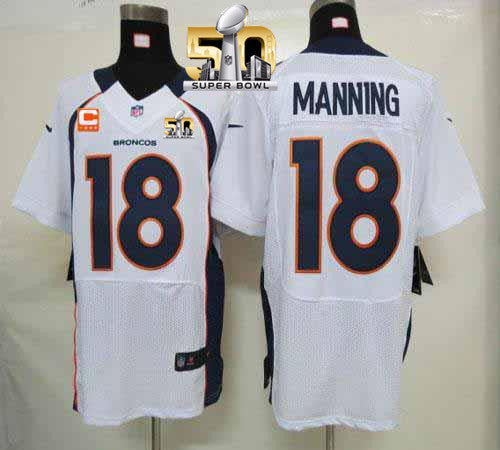 Peyton Manning Denver Broncos white Elite jersey