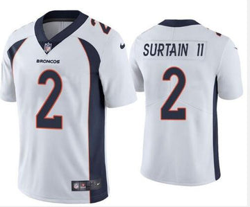 Patrick Surtain II Denver Broncos white Limited jersey