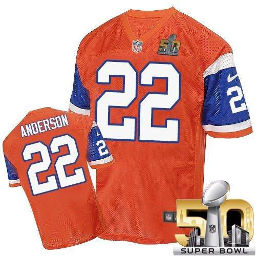 C.J. Anderson Denver Broncos orange Elite jersey