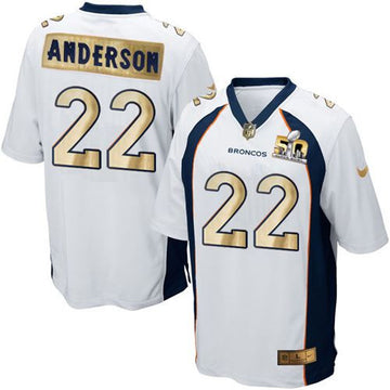 C.J. Anderson Denver Broncos white Game jersey
