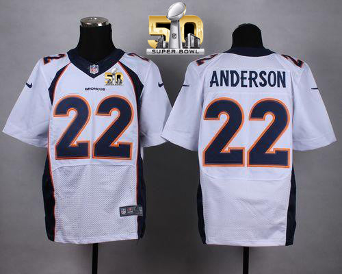 C.J. Anderson Denver Broncos white Elite jersey