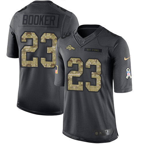 Devontae Booker Denver Broncos black Salute To Service jersey