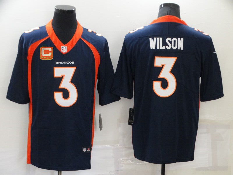Russell Wilson Denver Broncos navy Vapor jersey