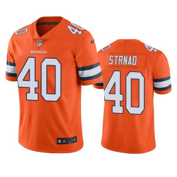 Justin Strnad Denver Broncos orange Color Rush jersey