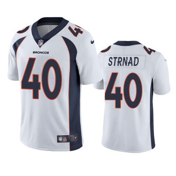 Justin Strnad Denver Broncos white Untouchable jersey