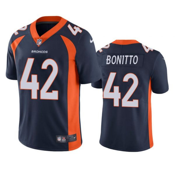 Nik Bonitto Denver Broncos navy Vapor jersey