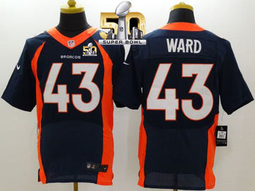 T.J. Ward Denver Broncos navy Elite jersey