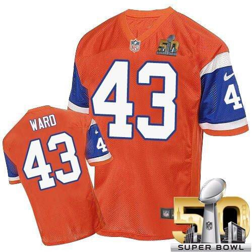 T.J. Ward Denver Broncos orange Elite jersey