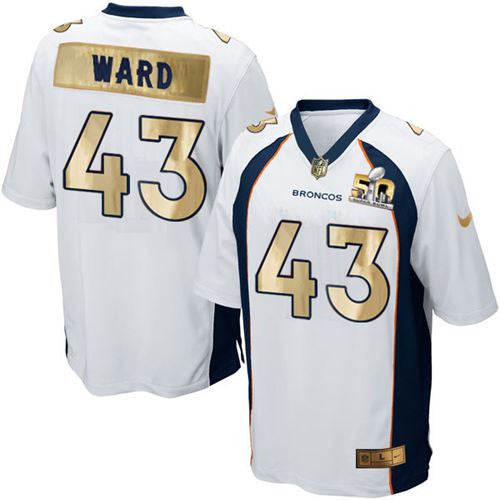 T.J. Ward Denver Broncos white Game jersey