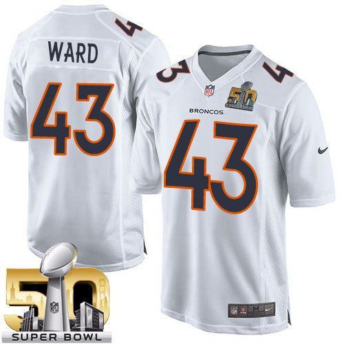T.J. Ward Denver Broncos white Game jersey