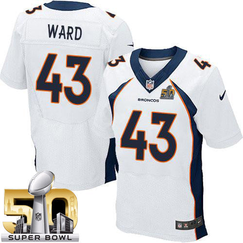 T.J. Ward Denver Broncos white Elite jersey