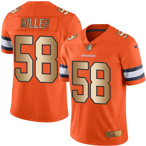 Von Miller Denver Broncos orange Limited jersey